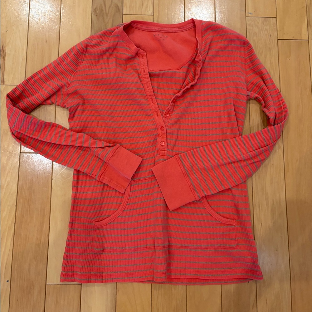 Striped long sleeve top